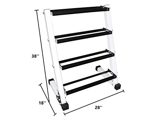 Ader Sporting Goods 4 Tier 24" Dumbbell Rack-Hold 8-9 Pair Dumbbells