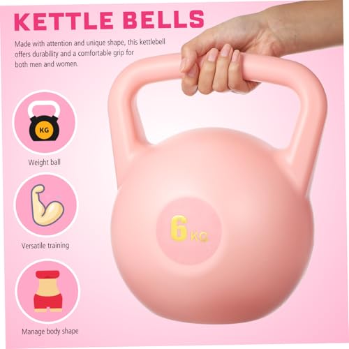 SUPVOX Water Filled Kettlebell Pink PE Weight for Strength Training and Gym Workouts Comfortable Grip Exercise Equipment for Men and Women Portable for Travel and Home Fitness