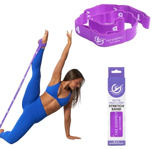 Petite Multi-Loop Stretch Band - Gymnastics, Cheer, Dance, Physical Therapy- The Godfrey Method - color: Purple