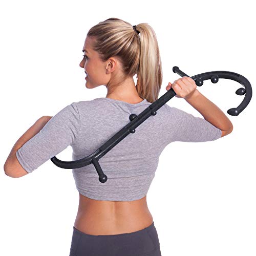 Body Back Buddy Classic Black & Massage Stick Bundle for Muscle Pain Relief - color: Black