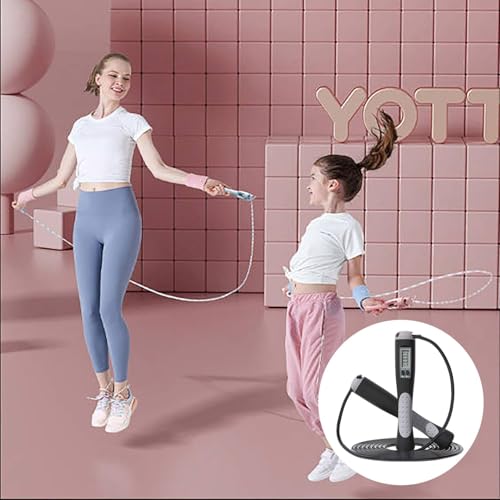 Jump Rope with Counter, Adjustable Length Rapid Speed Workout Skipping Rope,Jump Rope for Women Men,Durable Lightweight Comfortable Jump Ropes for Fitness Boxing Crossfit Exercise Training