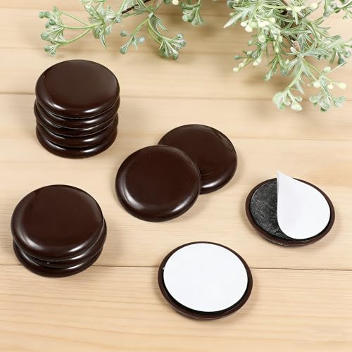 12Pcs Furniture Sliders for Carpet & Hardwood Floors, 2 Inch Furniture Movers Heavy Duty Moving Pads Self Adhesive Chair Leg Gliders for Floor Protectors(Coffee)