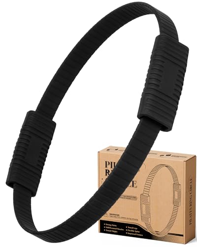Pilates Ring, Silicone Magic Pilates Rings, Lightweight & Durable Flexible Fitness Circle Exercise Equipment for Toning Arms, Thighs,Legs, Core,Yoga & Physical Therapy