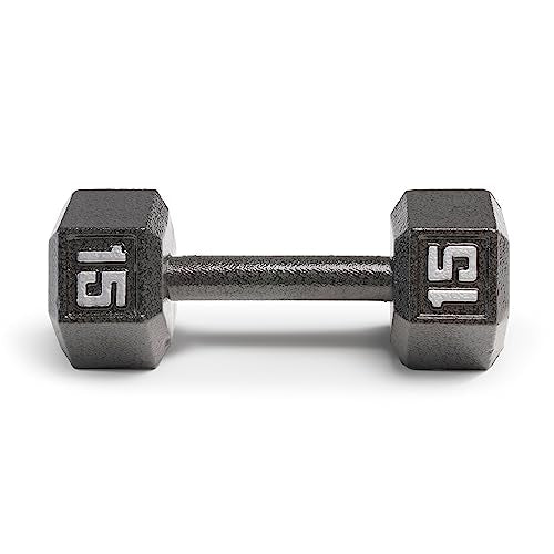 Marcy Cast Iron Hex Dumbbells Collection - Available size from 3-lb to 100-lb, SOLD INDIVIDUALLY - style: 15lbs