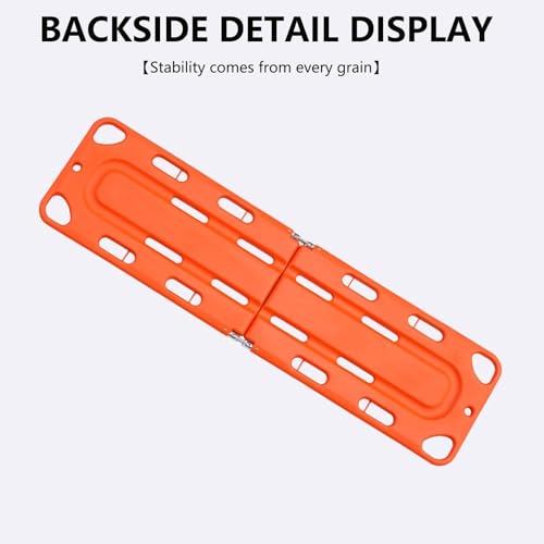 Foldable Backboard Spine Stretcher, Lightweight PE Spine Board Stretcher With Strap For EMT, Ambulance & Rescue Patient Transport