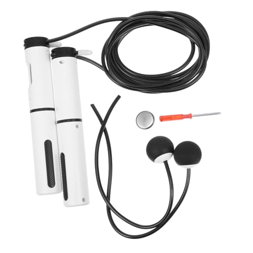 Smart Cordless Jump Rope with Weighted Handle and Steel Wire Ball, Indoor Fitness Skipping Rope with Digital Counter for Exercise and Weight Loss