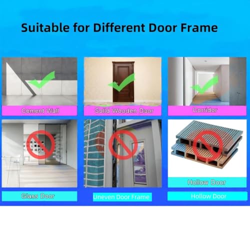 Garvee Pull Up Bar for Doorway,Adjustable Chin Up Bar for with Level Meter - color: Red and Black