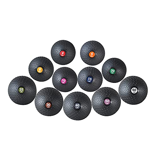 PRISP Weighted Medicine Slam Ball - Exercise Ball with Easy Grip Textured Surface