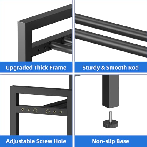 Dumbbell Rack, 4-Tier Weight Rack, Weight Rack for Home Gym, Adjustable Kettlebell Storage Rack, Heavy-Duty Weight Holder, Dumbbell Stand Organizer (Rack Only)