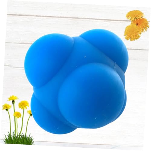 LIOOBO Hexagonal Silicone Agility Reaction Ball for Hand-eye Coordination Training Reflex Bounce Trainer for Speed Reflex and Rehabilitation Exercises Suitable for Men and Women