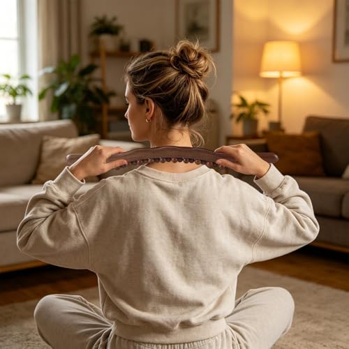 Massage Stick Wood,Natural Portable Wooden Roller Bar | Wood Stick Massage Tool,for Home House Bedroom Office Indoor Women Men Arm Legs Shoulders