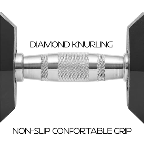 Philosophy Gym Rubber Coated Hex Dumbbell Hand Weights, Pairs