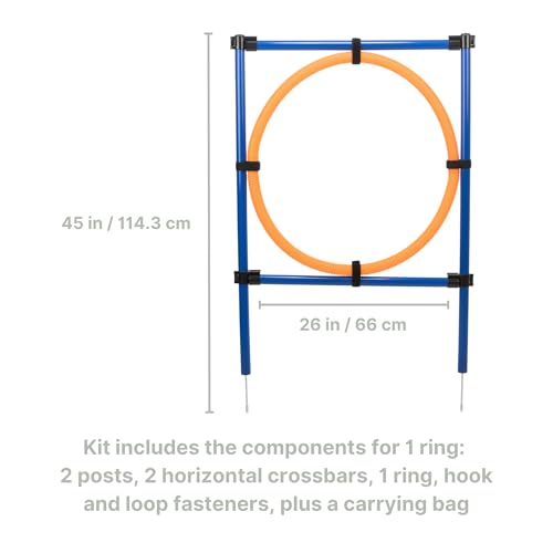 TRIXIE Dog Agility Ring, Portable Dog Hoop, Obstacle Course Equipment, Obedience Training