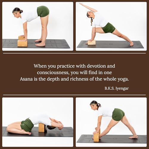Original Wooden Yoga Block – Solid Hardwood Prop Inspired by Traditional Yoga Practice