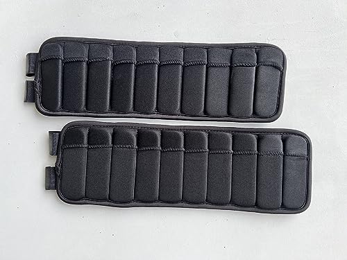 W8FIT Adjustable Ankle Leg Weights 4 LBS PAIR Small/Medium and 5 LBS PAIR Large/X-Large - size: Small/Medium 9″ – 12″