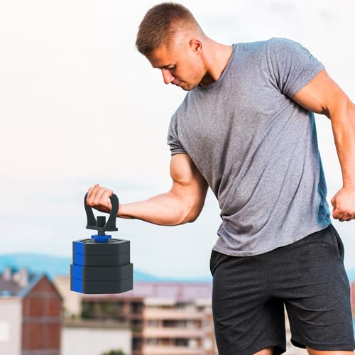 Dumbbell Sets Adjustable Weights, Free Weights with Connector, Non-Rolling Adjustable Dumbbell Set, Barbell for Home Gym, Hexagon, Cement Mixture
