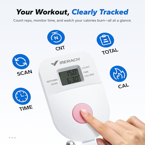 MERACH Ab Machine, Adjustable Dual Track Ab Trainer, Ab Workout Equipment - color: WHITE&PINK