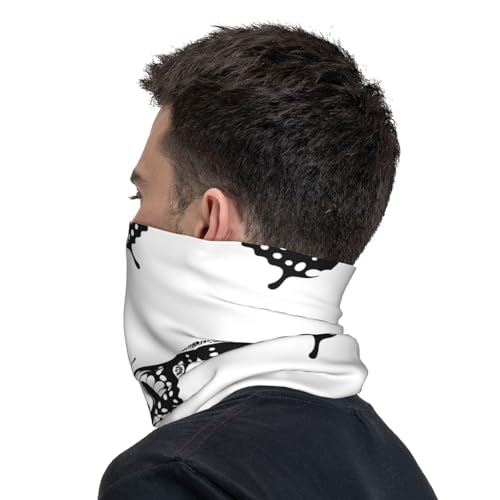 Black and White Lace Butterfly Prints Multifunctional Sport Headband – Seamless Stretch Neck Gaiter for Hiking, Biking, Running & Outdoor Activities – Soft, Quick-Dry, No-Fade Design