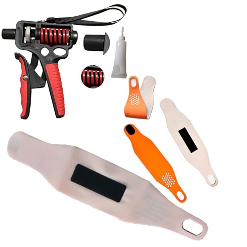 Adjustable Grip Strengthener 11-360 LBS, Forearm Strengthener Trainer with Wrist Guards, Lubricant & Storage Cord, Heavy-Duty Hand Grip Exerciser for Gym, Home Workout, Muscle Training & Injury Recovery