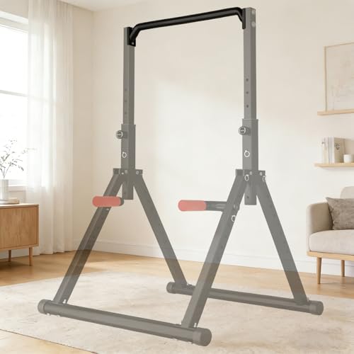 Power Tower Pull Up Dip Station Foldable, Pull Up Bar Station Adjustable, Multi-Function Home Gym, Strength Training Fitness Equipment, Triangular Design, for Home Outdoor - color: Black-Attachment