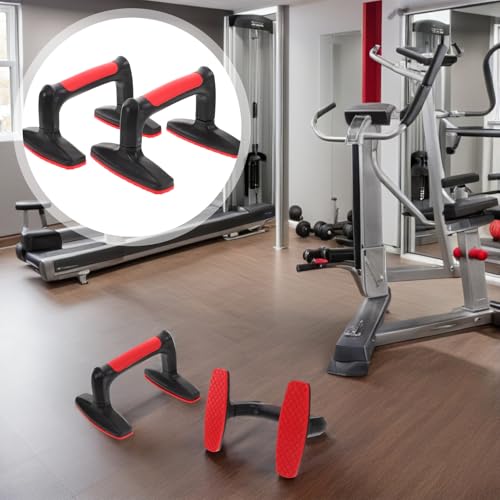 Yardwe 2pcs Push up Bars Floor Push up Grips Non-slip Plastic Parallettes Push-up Handles for Home Strength Training Fitness Equipment for Men and Women