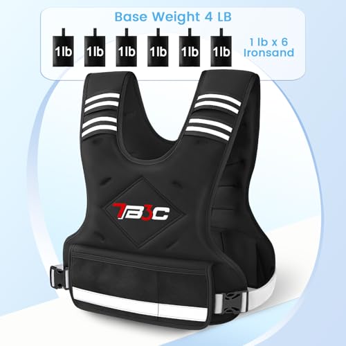 TB3C Adjustable Weighted Vest Woman, 4-10/11-20/20-30 LB Weight Vest for Women, Plus Size Womens Weighted Vest - color: Black, size: 04-10LB