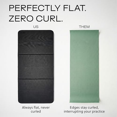 Stakt Foldable Yoga Mat Pro, 2 in 1 with Premium Textured Grip, Non Slip, Folding Exercise and Fitness Mat for Pilates, Strength Training, and High Impact Workouts - color: Lilac