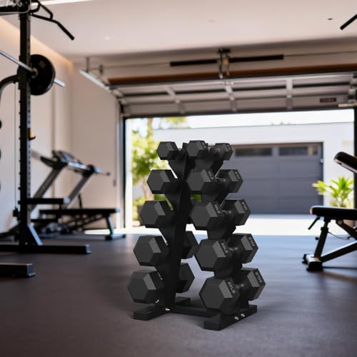Hex Dumbbell Sets with Rack, 85-560lb Dumbbell Weight Set & Storage Rack - size: 260lb (5, 15, 20, 25, 30, 35lb)x2& Rack