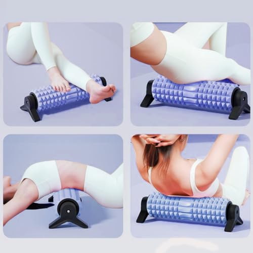 New Upgrade Bracket Foam Roller with Stand for Back Leg Pain, 21 Inch Firm Deep Tissue Muscle Massager for Sore Muscles (Blue) - color: Blue