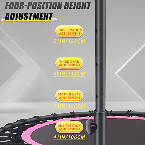 Newan Rebounder Handle Bar Accessory for 40" Round Fitness Trampolines, Cushy Foam Handles,Only Applicable to the Foot Tube Between 2.5CM/0.98IN Diameter(Trampoline Not Included)