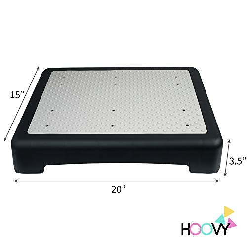 Hoovy 3.5” Step Riser – Portable One Step Stool for Elderly & Disabled –Antislip Half Step for Indoor & Outdoor Stairs, Cars, Bed, Chair, Shower – Lightweight Mobility Safety Tread for Up to 400lbs