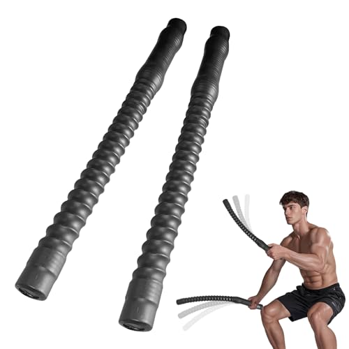 Ropeless Battle Ropes for Home Gym - Weighted Battle Rope, Black Workout Ropes for Working Out, Fitness Heavy Rope for Exercise Training Rope for Home Workout