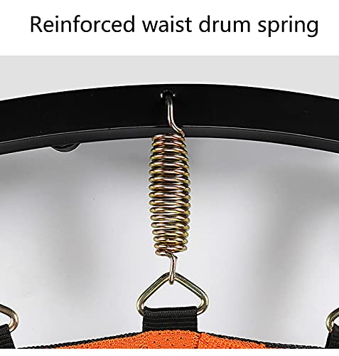 Replacement Trampoline Pad Outdoor Fitness Trampoline with Adjustable Handle,Mute Foldable Trampoline Mini Exercise Rebounder for Adults Kids Indoor/Garden Workout Equipment,Maximum Load 200Kg