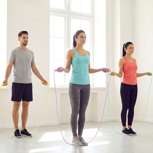 Aoriher 5 Pack Jump Rope Kids Adjustable Nylon Fitness Skipping Ropes