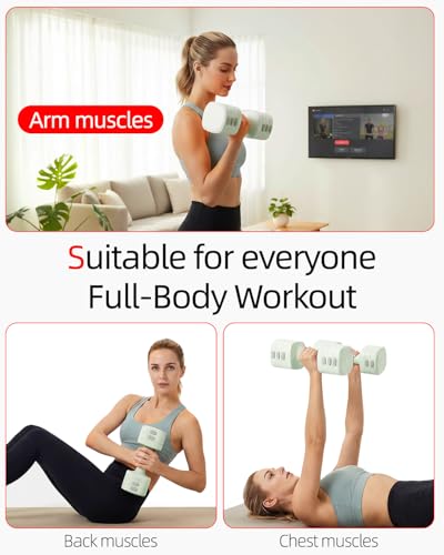 Abahub Dumbbell Set for Home Gym, 4 in 1 Adjustable Weights Dumbbells Set with Kettlebell Grip Converter for Women - color: Green, style: Pair
