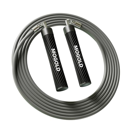 Weighted Jump Rope, 1LB - 3 Pre-Sized Lengths (M/L/XL) for Perfect Fit, No Adjustment Needed! Ergonomic Faux Leather Handle for HIIT, Strength, Cardio & Fat Burn
