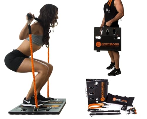 BodyBossBodyBoss Home Gym 2.0 - Full Portable Gym Home Workout Package,