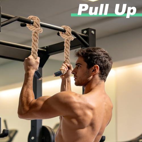 Rope Grips for Pull Ups, Enhance Grip Strength & Endurance, Versatile Fitness Accessory for Dumbbells & Barbells, Pull Up Bars Durable & Comfortable Design