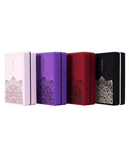 nuveti Yoga Blocks Set of 2, High Density Yoga Brick Foam Blocks to Improve Strength, Flexibility and Balance Brick Foam Blocks