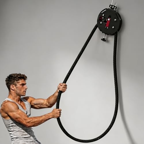 Endless Rope Trainer for Home Gym, Multifunction Tension Rope Suspension Trainer with 14 FT Closed-Loop Nylon Rope, Portable Gym Functional Trainer Cable Machine for Full Body Strength & Cardio HIIT