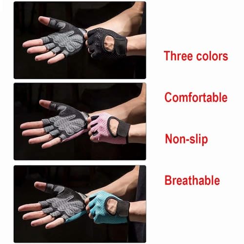 Workout Gloves Breathable Non-Slip Silica Gel Grip Exercise Gloves for Men Women Weightlifting Yoga Dumbbell Bodybuilding Sport