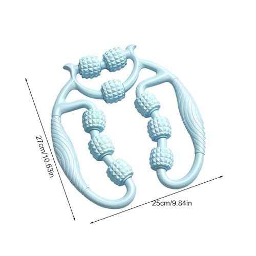 Qianly Circular Leg 9 Separate Rollers Leg Roller 360 Degree Massage Personal Care Tool for Athletes, Runners, Sky Blue - color: Sky Blue