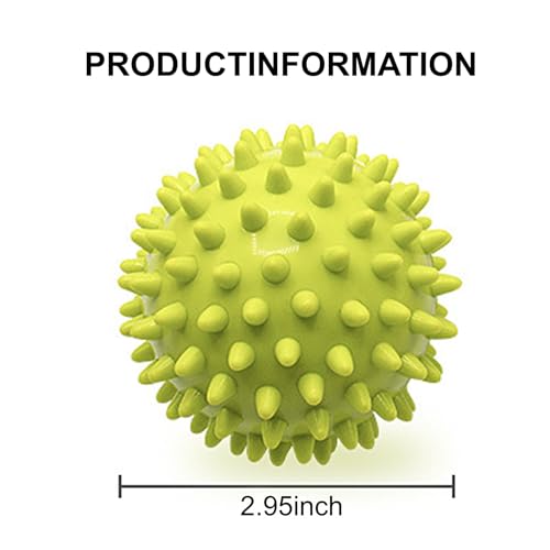 2 Pack 3 Inch Spiky Hard Massage Balls – Deep Tissue Trigger Point Massagers for Plantar Fasciitis, Muscle Soreness, Reflexology, Stress Therapy & Myofascial Release