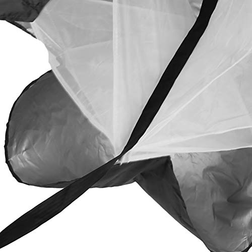 Speed Training Drag Parachute Running Strength Exercise Umbrella with Adjustable Belt fit for Athletes Gym Workout Gear fit for Sprinting - color: Black