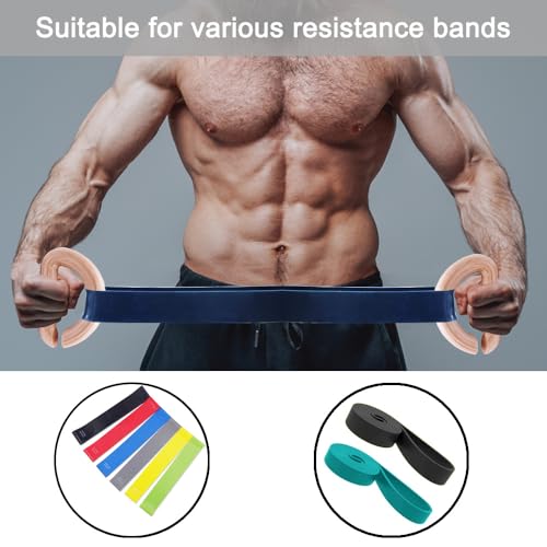 Lights Mountain Wooden Resistance Bands Handles Versatile Exercise Handles with Anti-Slip Grip Tapes for Elastic Band Workouts Home Gym Strength Training and Full-Body Workouts - color: Wooden handle