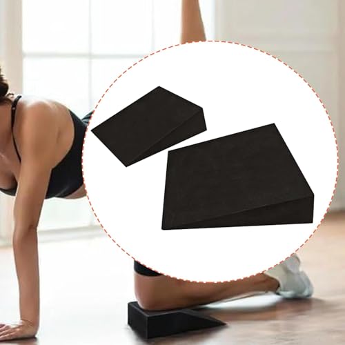 Colaxi 2x Squat Wedge Block Slant Board Heel Elevated Lightweight Nonslip Calf Stretcher Foot Incline Board for Balance Home Gym