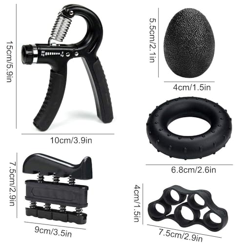 Adjustable Grip Trainer Set Hand Trainer Grip Ring Finger Trainer Combination Fitness Equipment