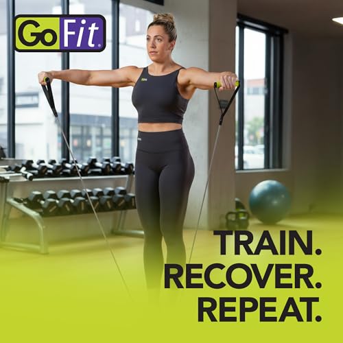 GoFit Resistance Training Power Tubes - color: Yellow, size: 70-Pound