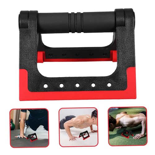 Toddmomy Foldable Crimson Push-up Stand and Bars for Men and Women, Portable Fitness Equipment for Home Strength Training and Upper Body Workout