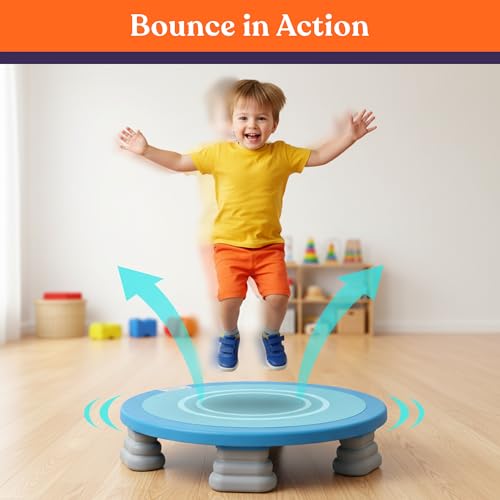 Special Supplies Kids Trampoline Rebounder Bouncing Board – Sensory Balance and Bounce Toy for Indoor and Outdoor Kids Toys - Outdoor Play Equipment